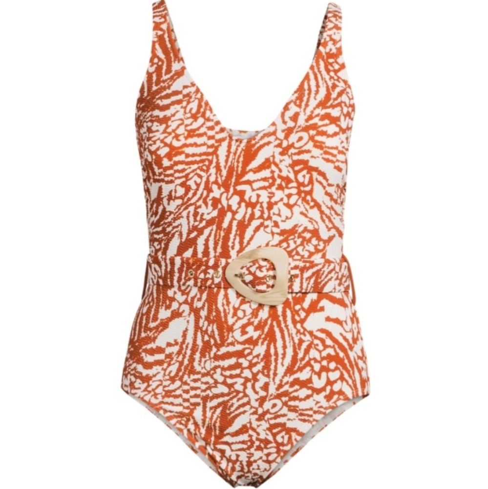 Time and Tru Women's Animal Crinkle One Piece Swimsuit
